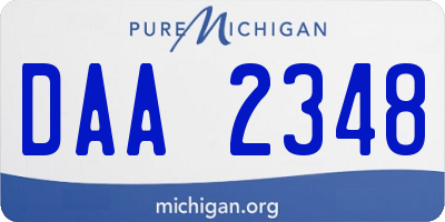 MI license plate DAA2348