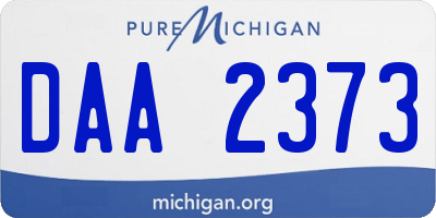 MI license plate DAA2373