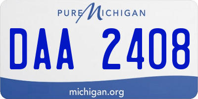 MI license plate DAA2408