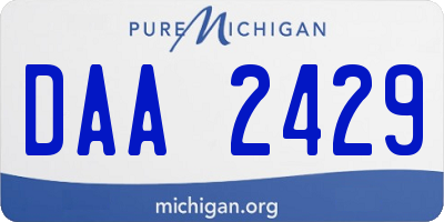 MI license plate DAA2429