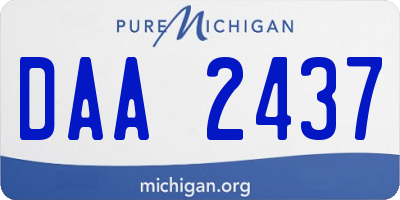 MI license plate DAA2437