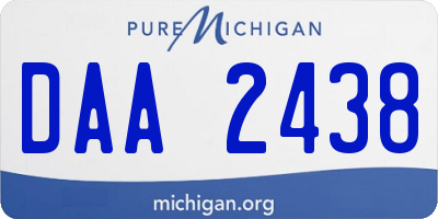 MI license plate DAA2438