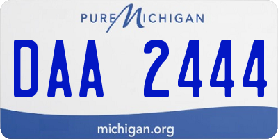 MI license plate DAA2444