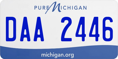 MI license plate DAA2446