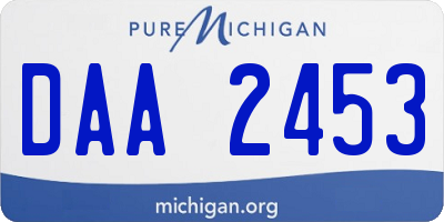 MI license plate DAA2453