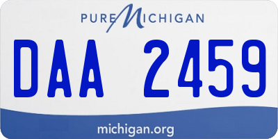 MI license plate DAA2459