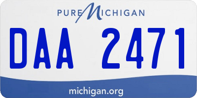 MI license plate DAA2471