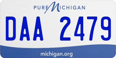 MI license plate DAA2479