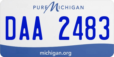 MI license plate DAA2483