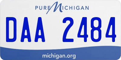 MI license plate DAA2484