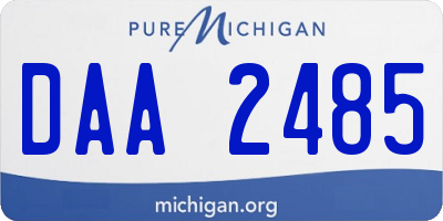 MI license plate DAA2485