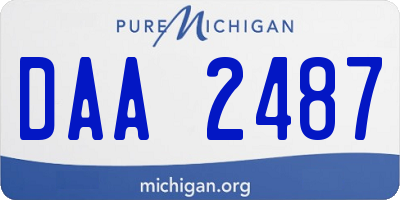 MI license plate DAA2487