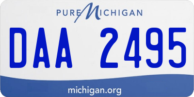 MI license plate DAA2495