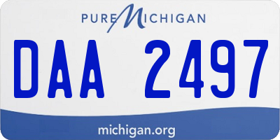 MI license plate DAA2497