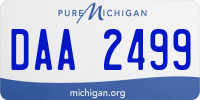 MI license plate DAA2499