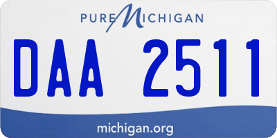 MI license plate DAA2511