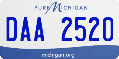 MI license plate DAA2520
