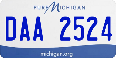 MI license plate DAA2524