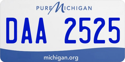 MI license plate DAA2525