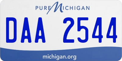 MI license plate DAA2544