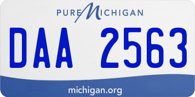 MI license plate DAA2563