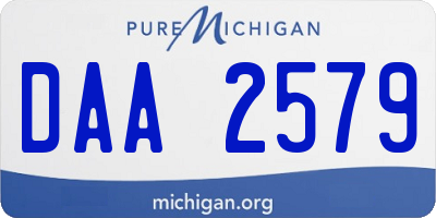 MI license plate DAA2579