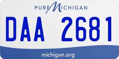 MI license plate DAA2681