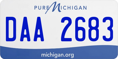 MI license plate DAA2683