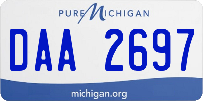 MI license plate DAA2697