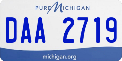 MI license plate DAA2719