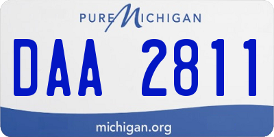 MI license plate DAA2811