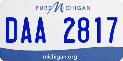 MI license plate DAA2817