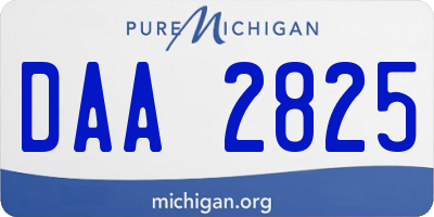 MI license plate DAA2825