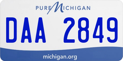 MI license plate DAA2849