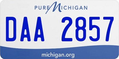 MI license plate DAA2857