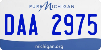 MI license plate DAA2975