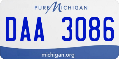 MI license plate DAA3086