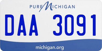 MI license plate DAA3091