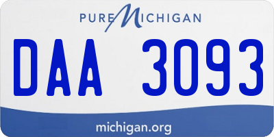 MI license plate DAA3093