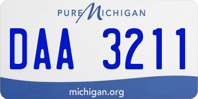 MI license plate DAA3211