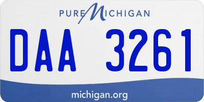MI license plate DAA3261