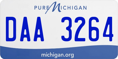 MI license plate DAA3264