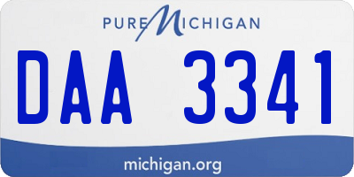 MI license plate DAA3341