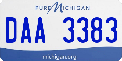 MI license plate DAA3383