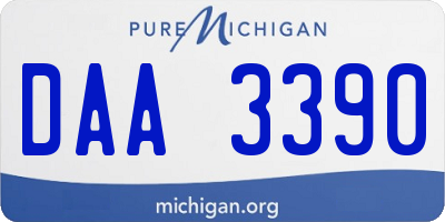 MI license plate DAA3390