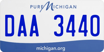 MI license plate DAA3440