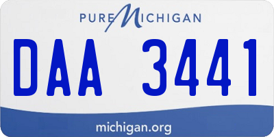MI license plate DAA3441