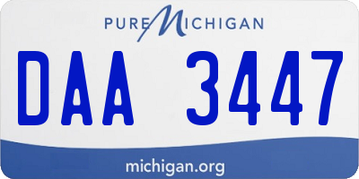 MI license plate DAA3447