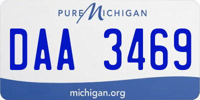 MI license plate DAA3469