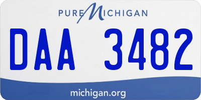 MI license plate DAA3482